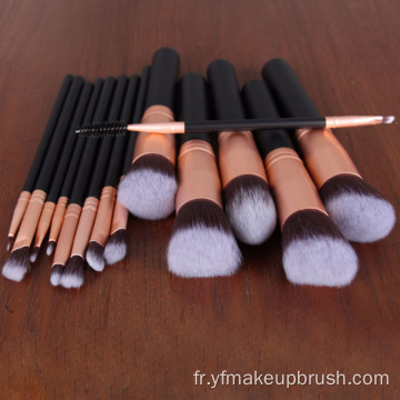 Support de maquillage en bois de brosse cosmétique de 16 pcs